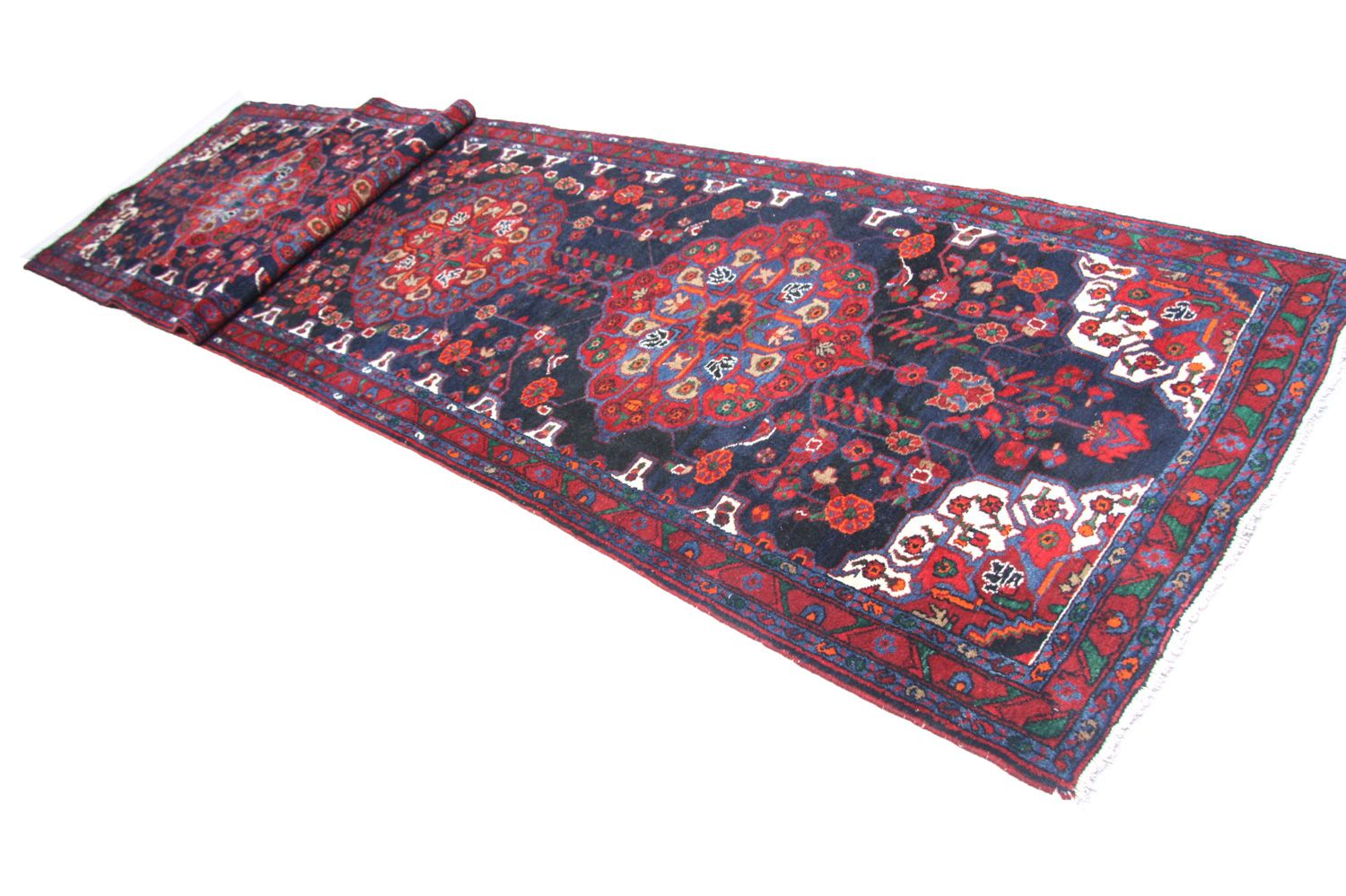 Løber Persisk tæppe - Nomadisk - 525 x 118 cm - blå