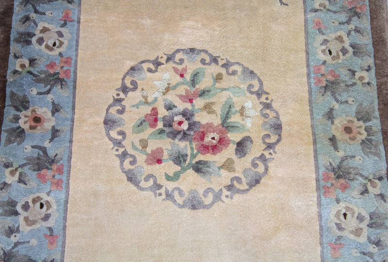 Silketæppe - China Silk - 136 x 70 cm - blå
