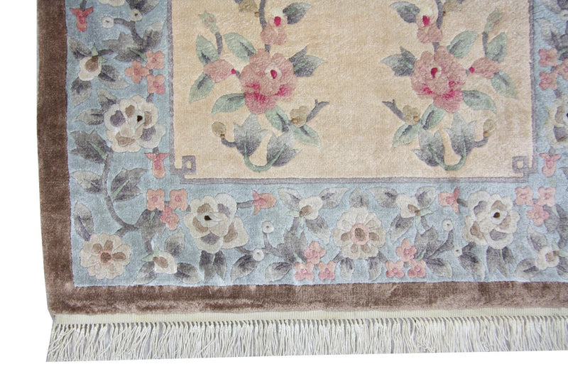 Silketæppe - China Silk - 136 x 70 cm - blå