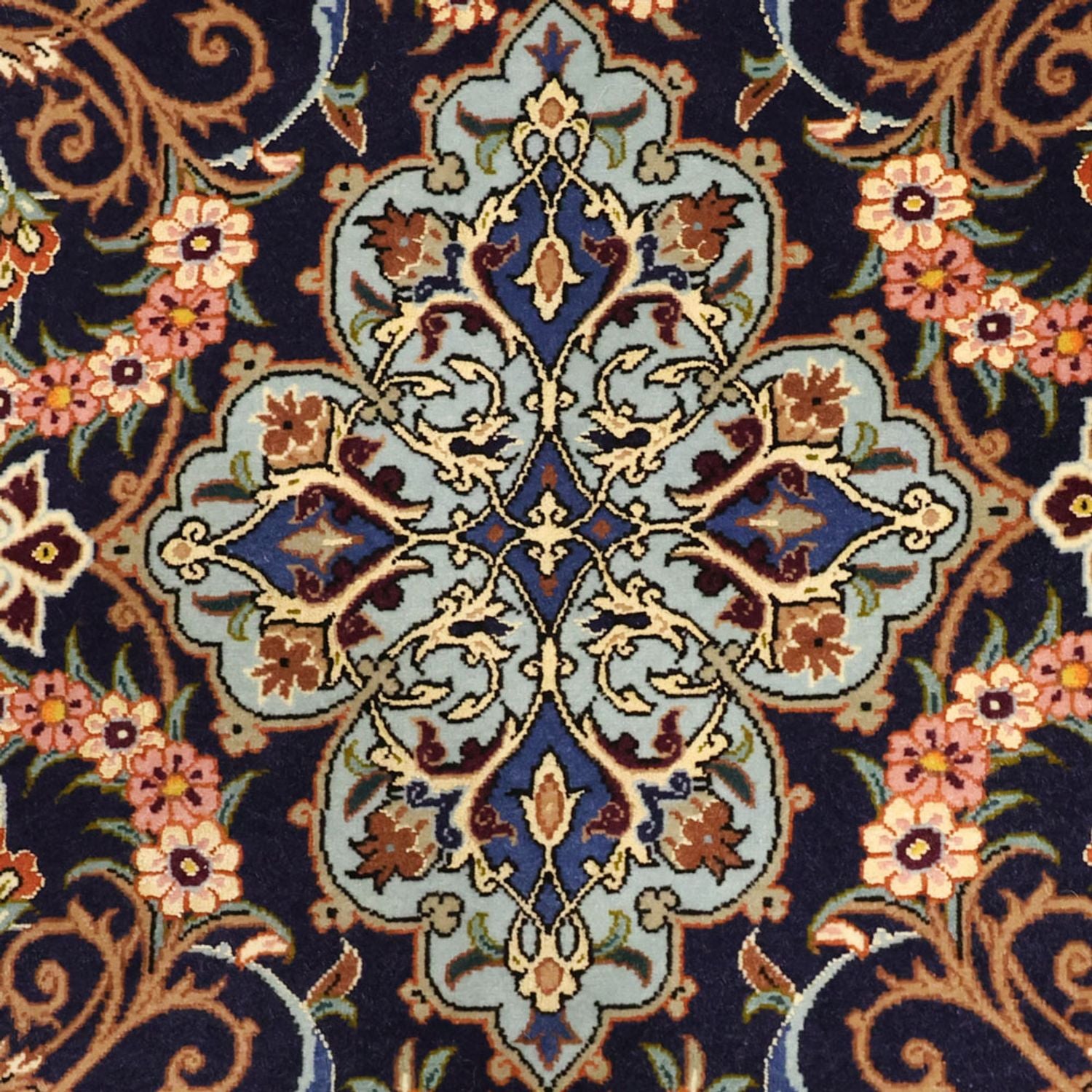 Persisk tæppe - Isfahan - Premium - Halskæde af silke - 170 x 112 cm - mørk beige