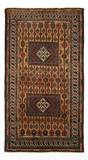 Løber Baluch-tæppe - 230 x 120 cm - brun