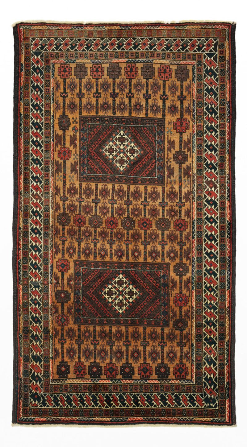 Løber Baluch-tæppe - 230 x 120 cm - brun