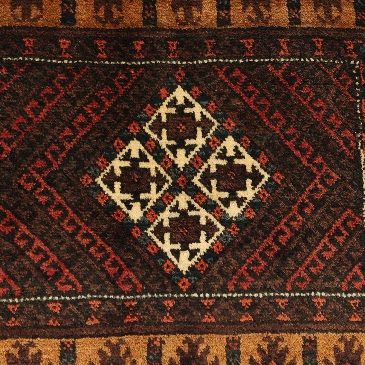 Løber Baluch-tæppe - 230 x 120 cm - brun