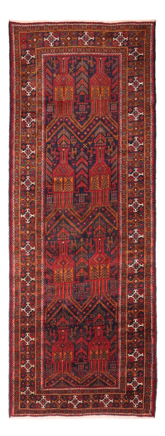 Løber Baluch-tæppe - 293 x 108 cm - mørkerød