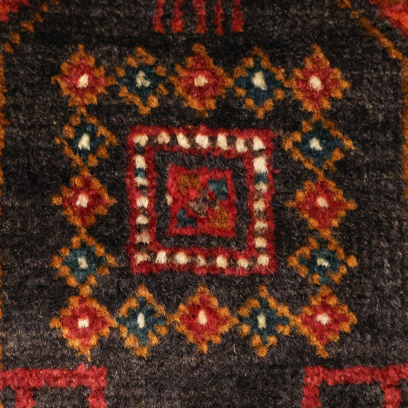 Løber Baluch-tæppe - 292 x 103 cm - mørkerød