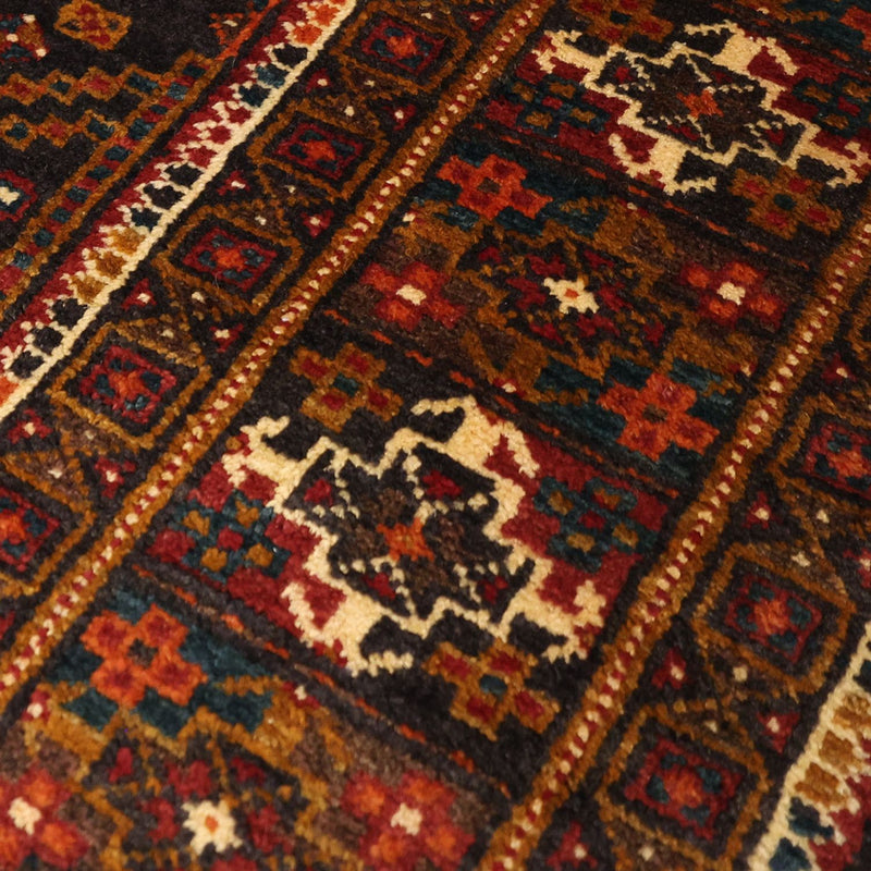 Løber Baluch-tæppe - 292 x 103 cm - mørkerød