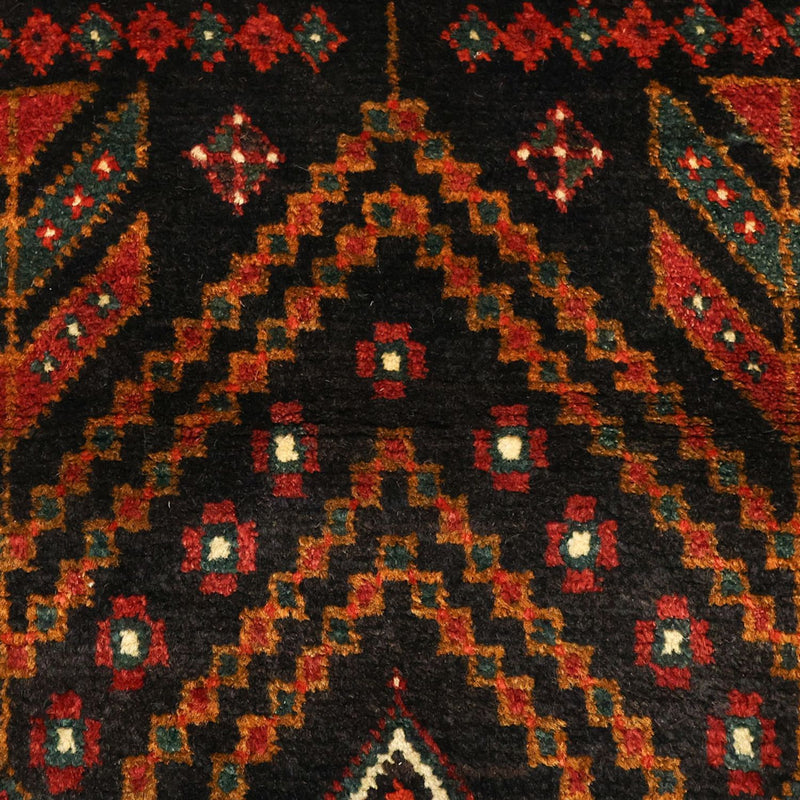Løber Baluch-tæppe - 297 x 107 cm - mørkerød