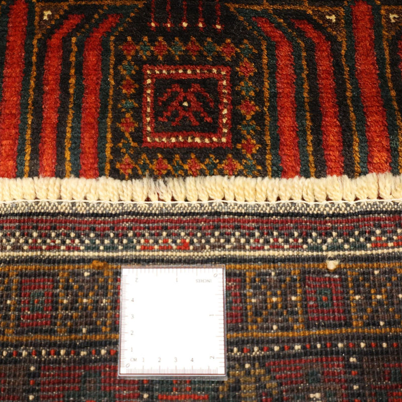 Løber Baluch-tæppe - 297 x 107 cm - mørkerød