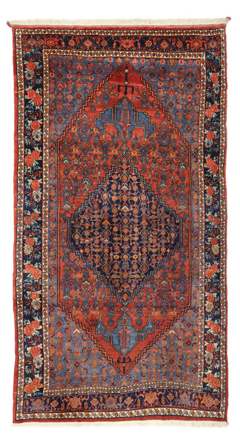 Persisk tæppe - Bijar - 257 x 143 cm - mørkerød