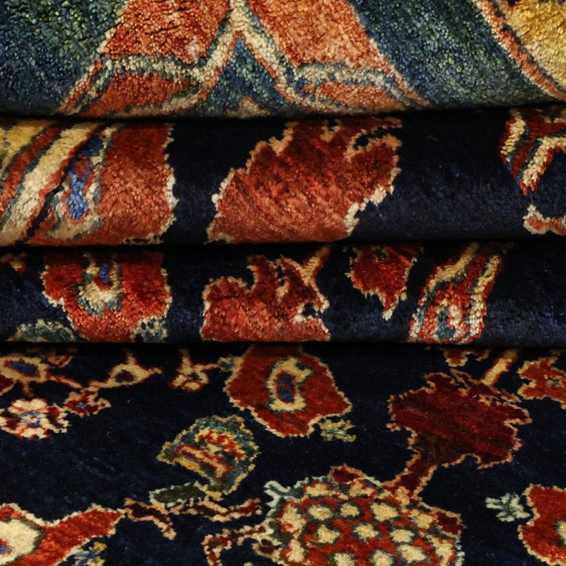 Persisk tæppe - Nomadisk - 235 x 174 cm - mørkeblå