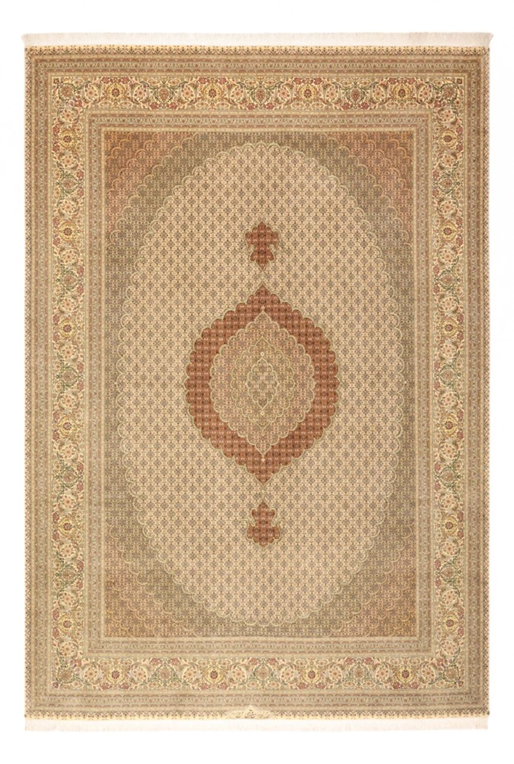 Persisk tæppe - Tabriz - Royal - Royal - 357 x 248 cm - lys beige
