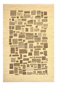 Gabbeh Tæppe - Loribaft Persisk - 287 x 200 cm - lys beige