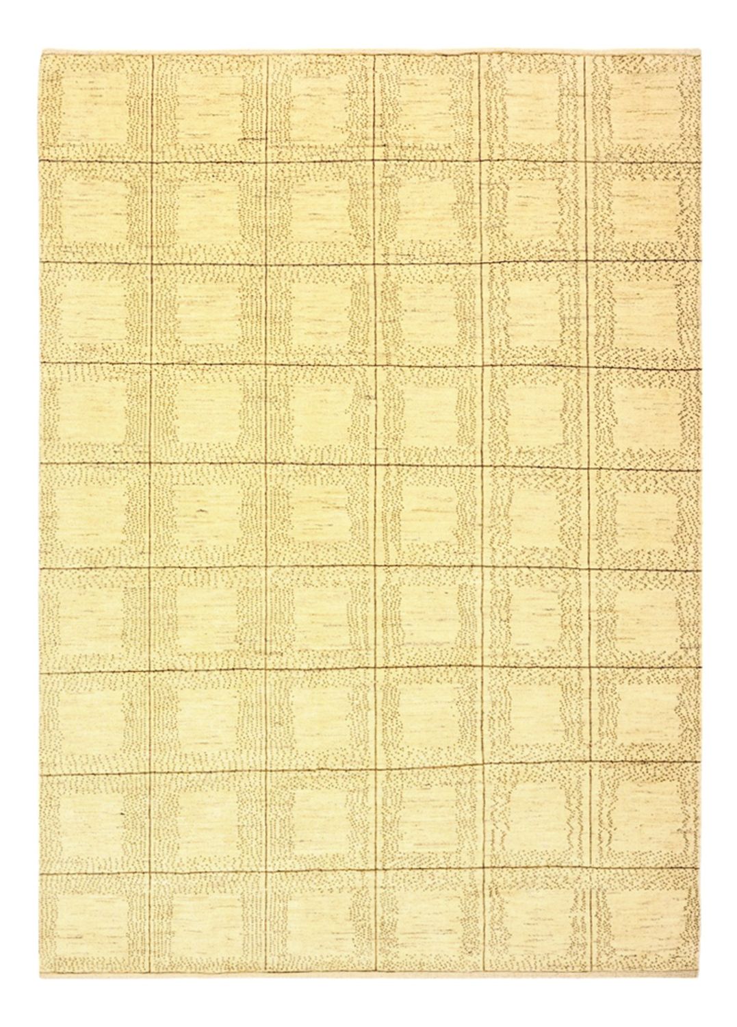 Gabbeh Tæppe - Loribaft Persisk - 281 x 204 cm - lys beige