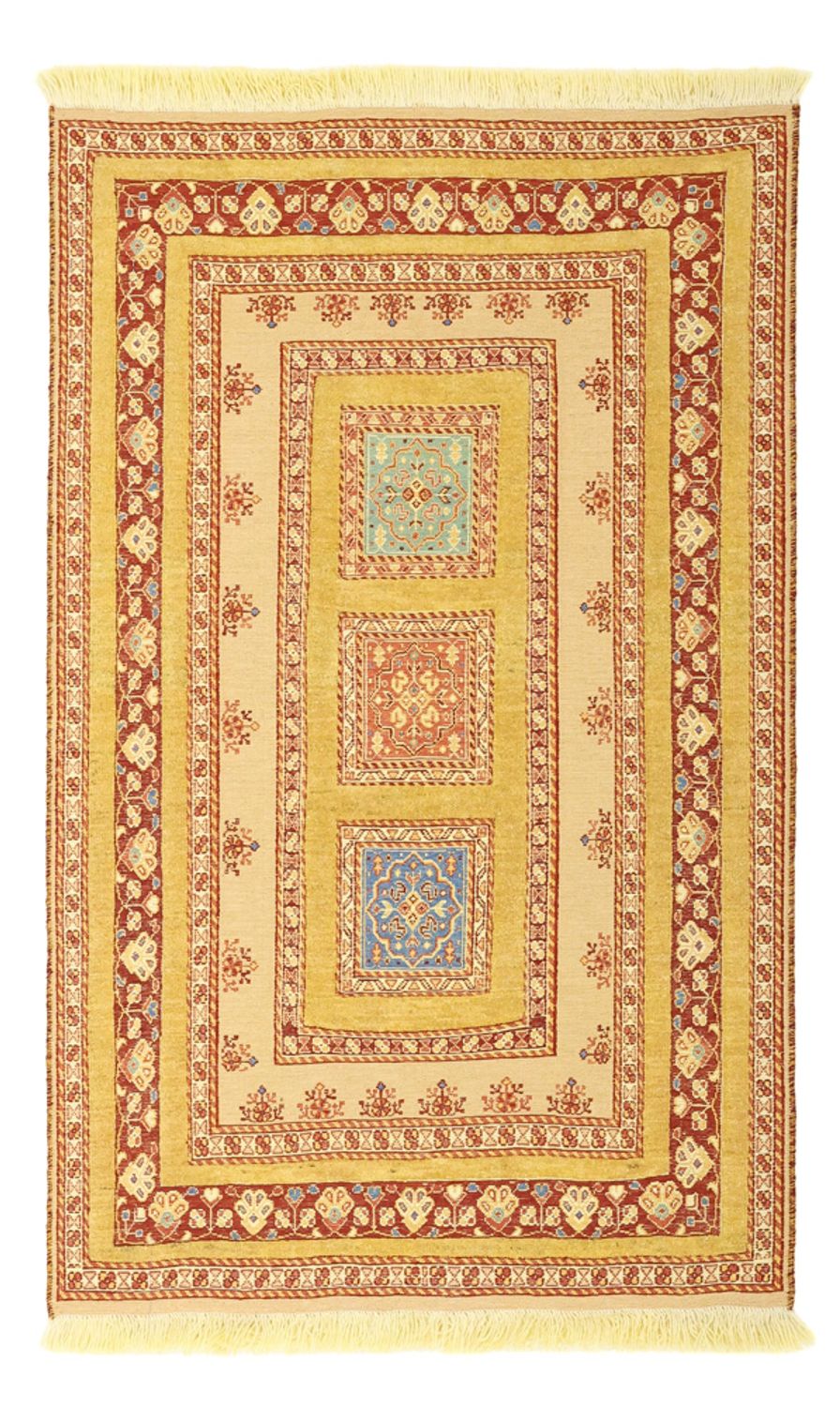 Kelim-tæppe - orientalsk - 124 x 78 cm - lys beige