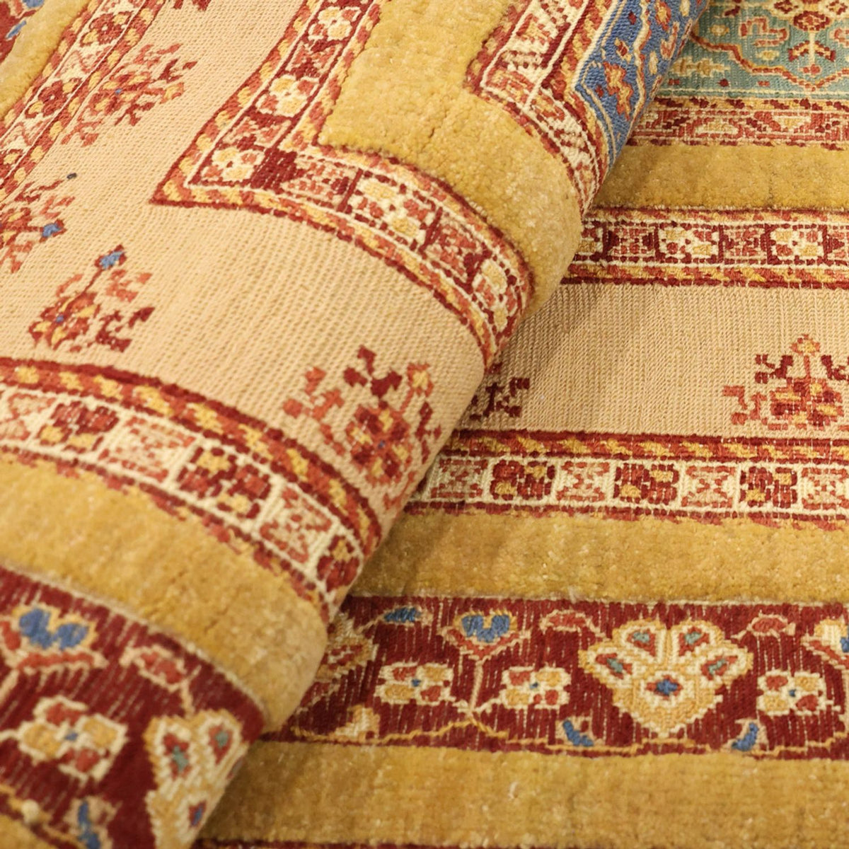 Kelim-tæppe - orientalsk - 124 x 78 cm - lys beige