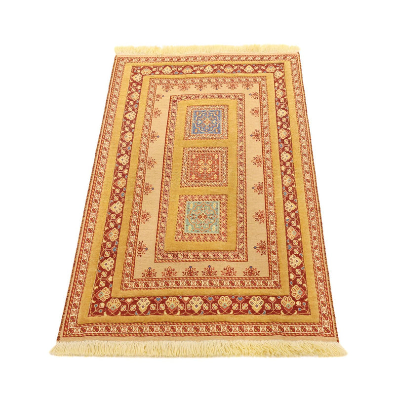Kelim-tæppe - orientalsk - 124 x 78 cm - lys beige