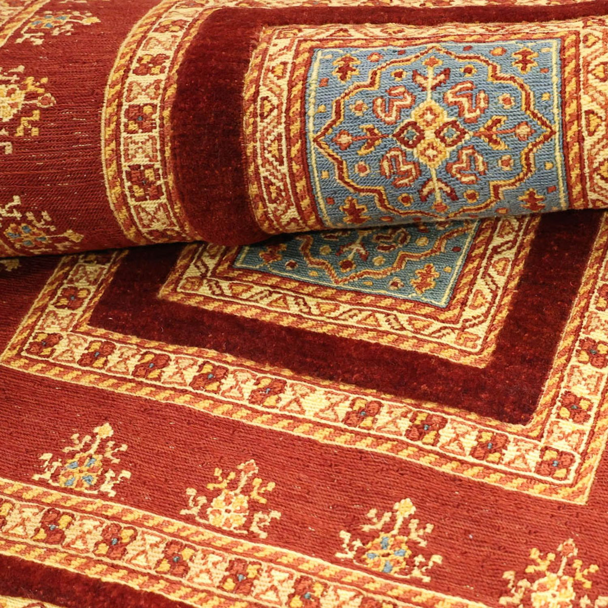 Kelim-tæppe - orientalsk - 109 x 84 cm - flerfarvet