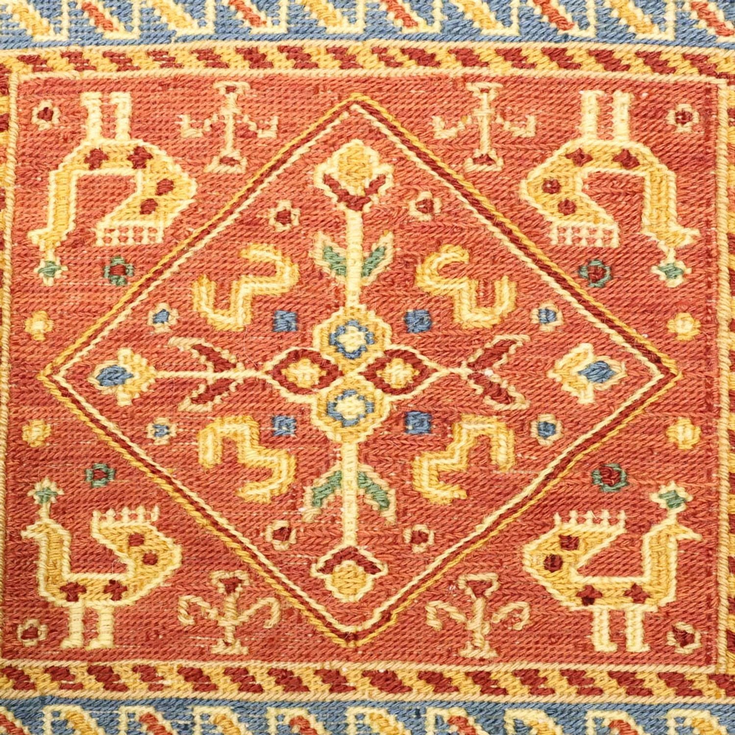 Kelim-tæppe - orientalsk - 155 x 111 cm - flerfarvet
