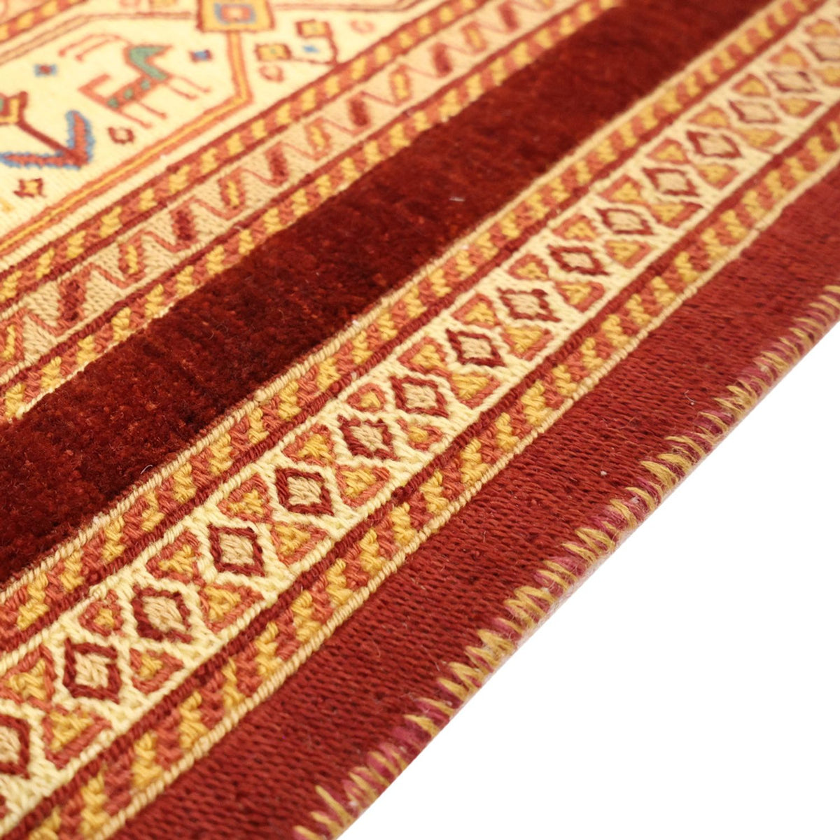 Kelim-tæppe - orientalsk - 155 x 111 cm - flerfarvet