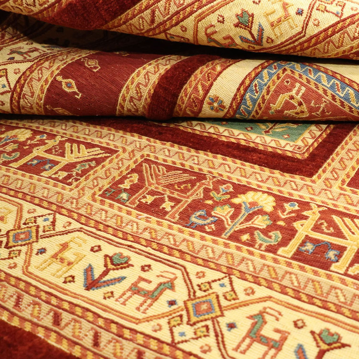 Kelim-tæppe - orientalsk - 155 x 111 cm - flerfarvet