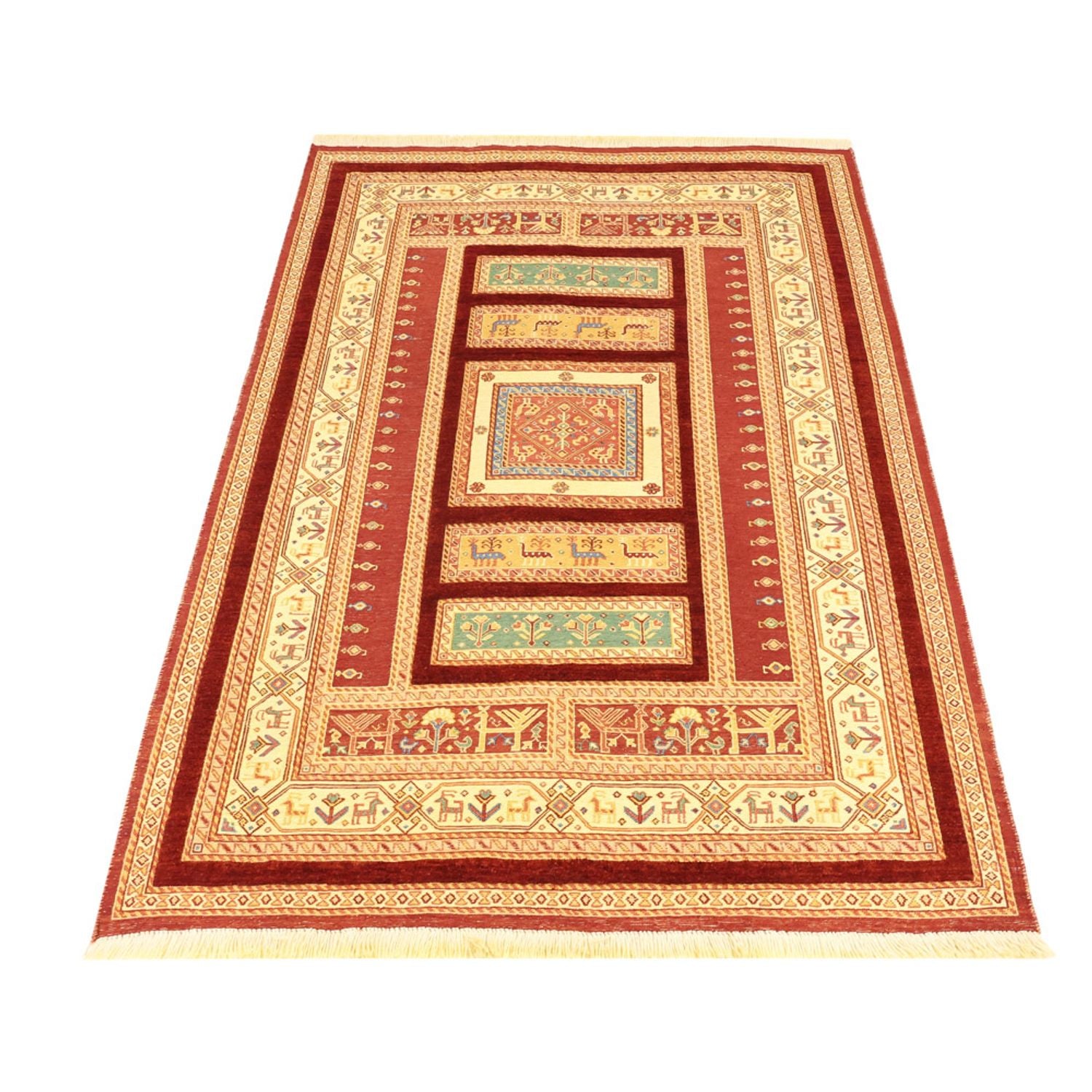 Kelim-tæppe - orientalsk - 155 x 111 cm - flerfarvet