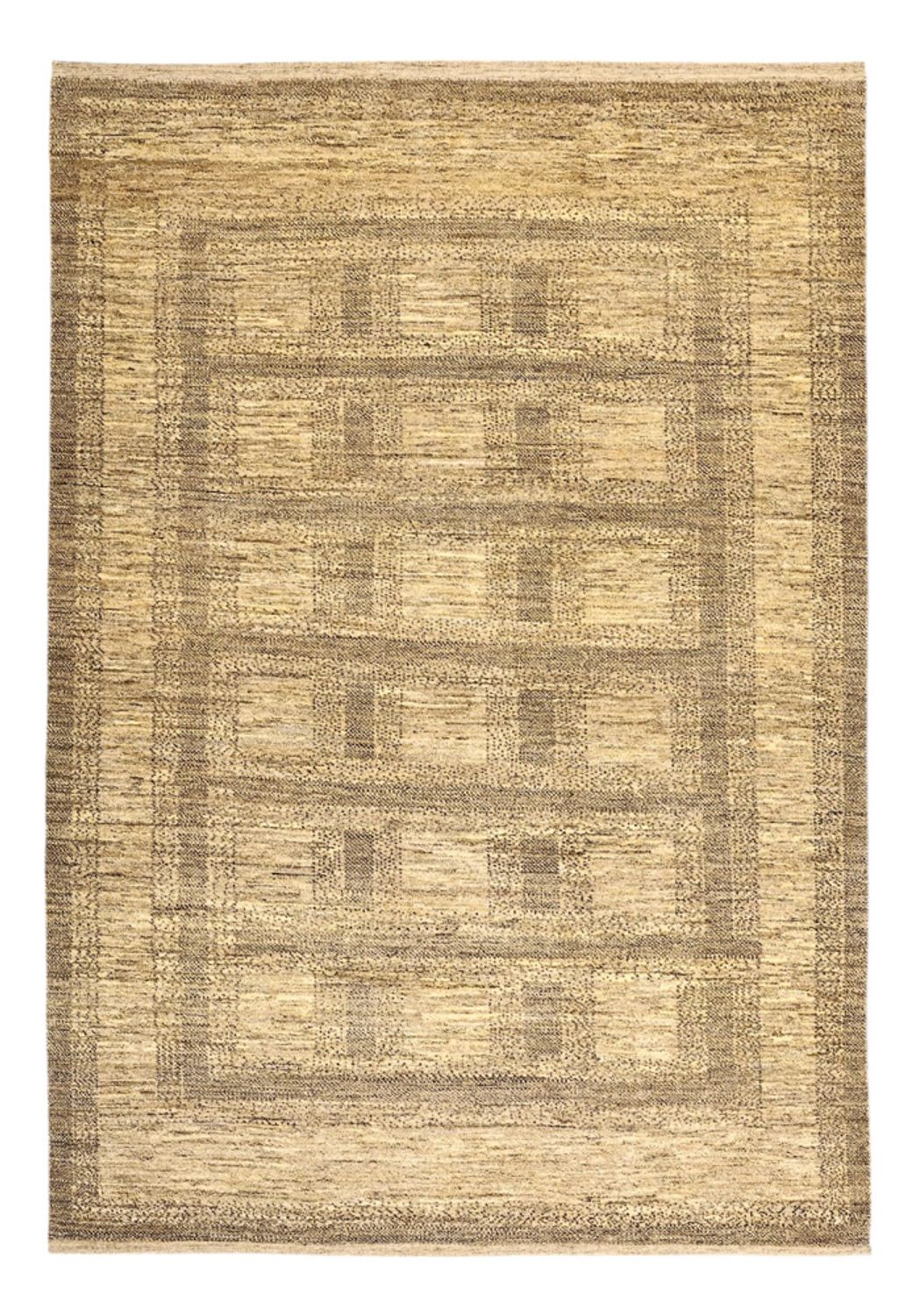 Gabbeh Tæppe - Loribaft Persisk - 236 x 165 cm - mørk beige