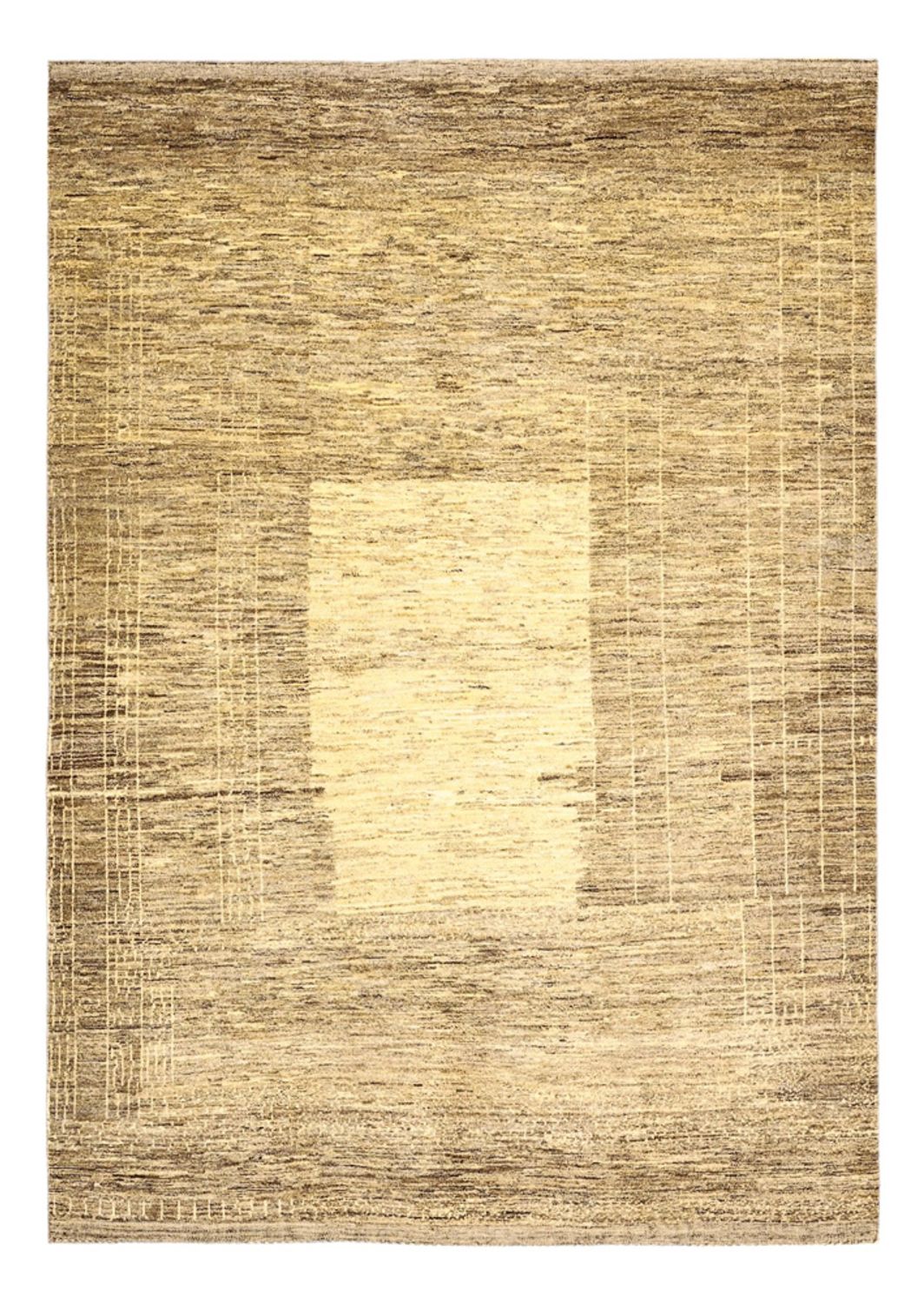 Gabbeh Tæppe - Loribaft Persisk - 232 x 168 cm - mørk beige