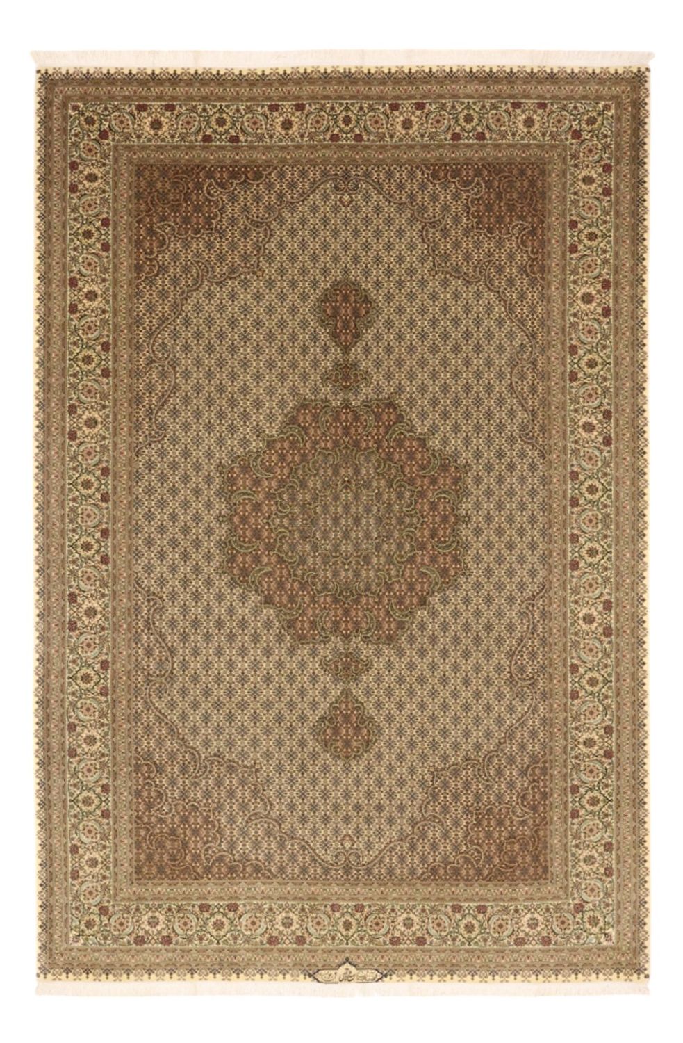 Persisk tæppe - Tabriz - Royal - Royal - 303 x 203 cm - mørk beige