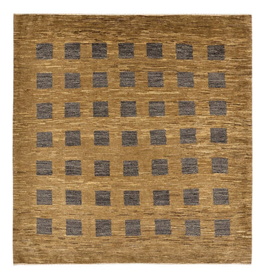 Gabbeh Tæppe - Loribaft Persisk firkantet  - 200 x 194 cm - mørk beige