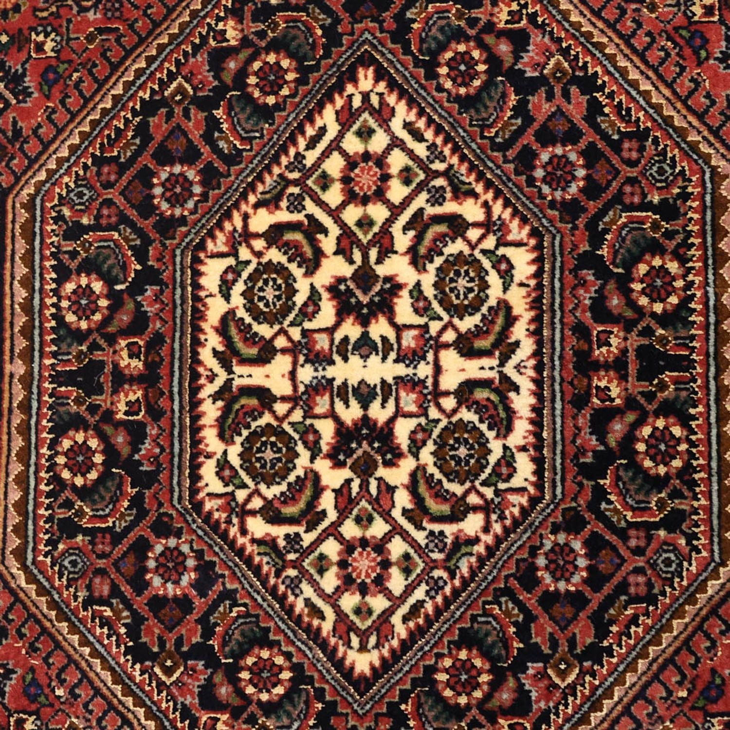 Persisk tæppe - Bijar - 154 x 89 cm - mørkerød