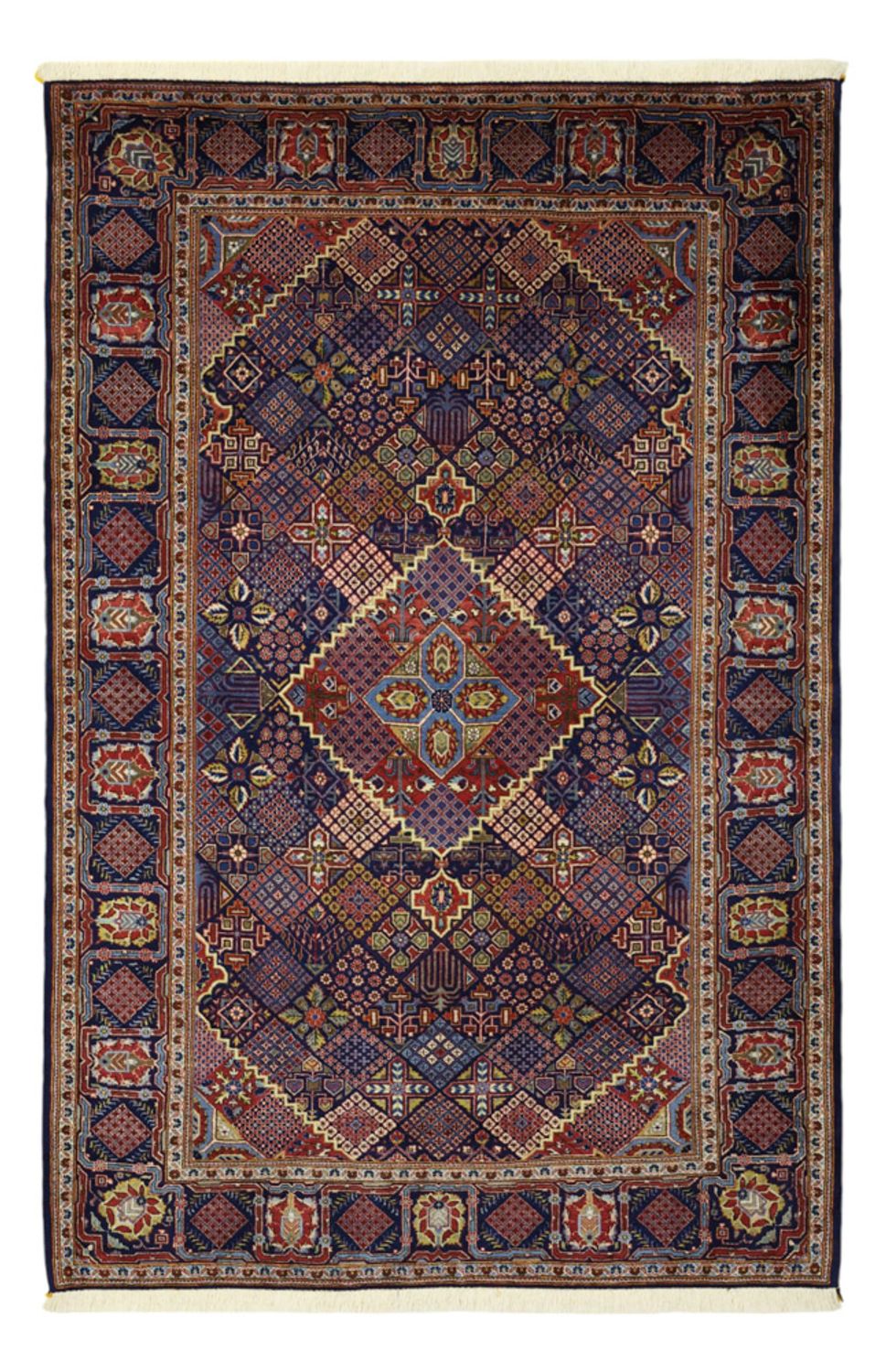 Persisk tæppe - Keshan - 215 x 140 cm - mørkeblå