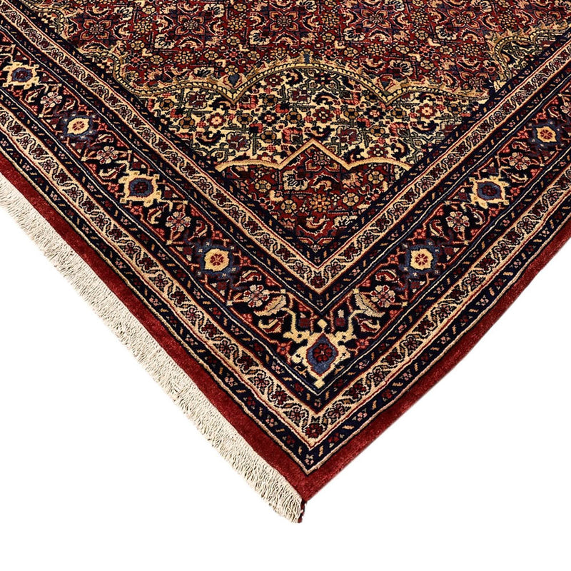 Persisk tæppe - Bijar - 216 x 144 cm - mørkerød