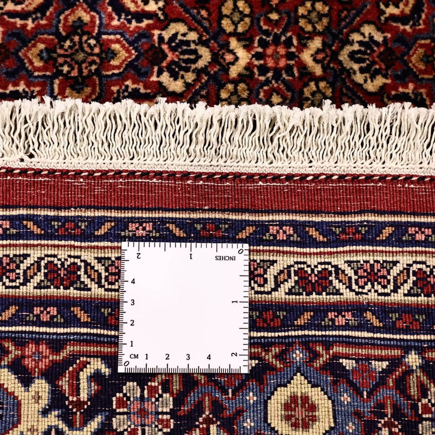 Persisk tæppe - Bijar - 216 x 144 cm - mørkerød
