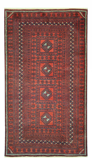 Baluch-tæppe - 188 x 109 cm - mørkerød