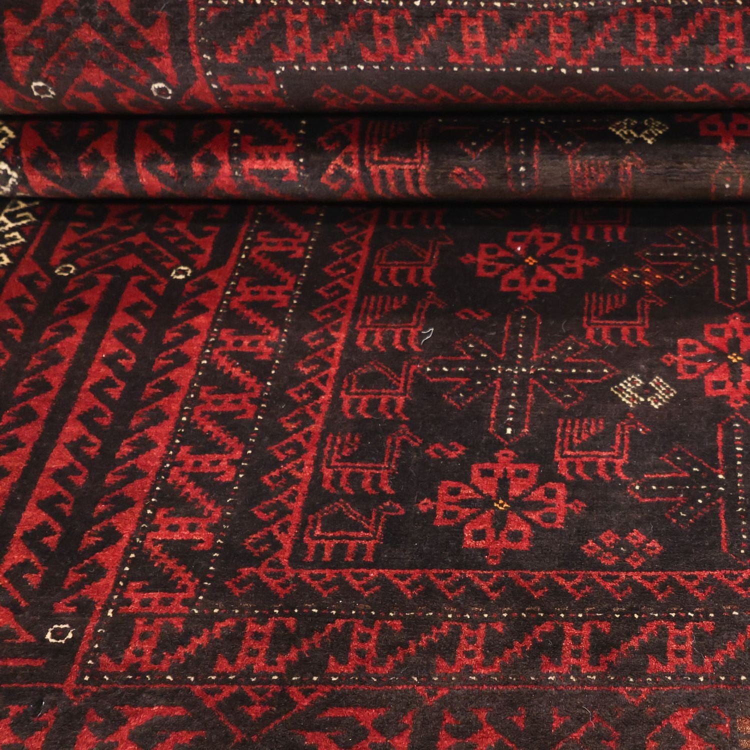 Baluch-tæppe - 190 x 107 cm - mørkerød