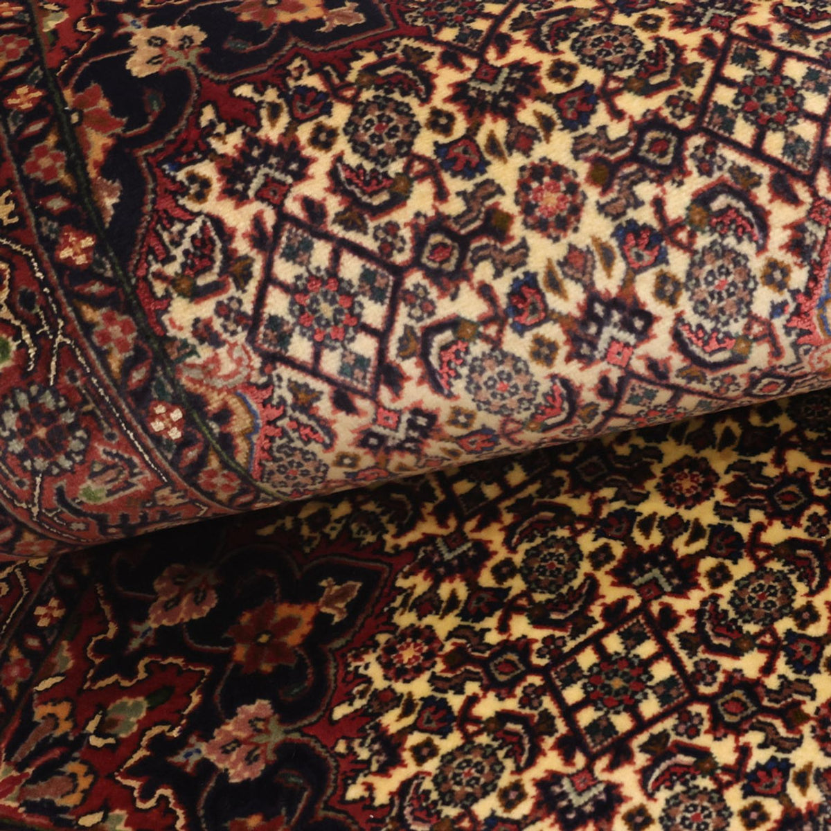 Persisk tæppe - Bijar - 140 x 70 cm - mørk beige