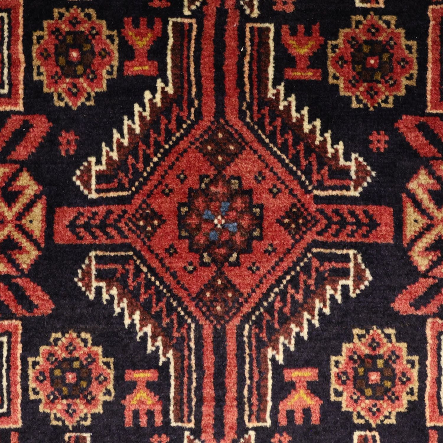 Løber Baluch-tæppe - 195 x 100 cm - mørkerød