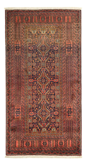 Løber Baluch-tæppe - 198 x 109 cm - mørkebrun