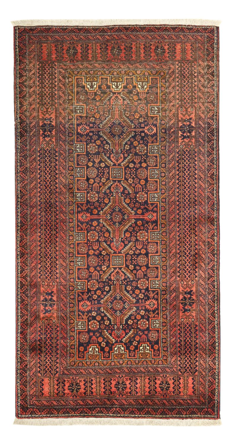 Løber Baluch-tæppe - 198 x 109 cm - mørkebrun