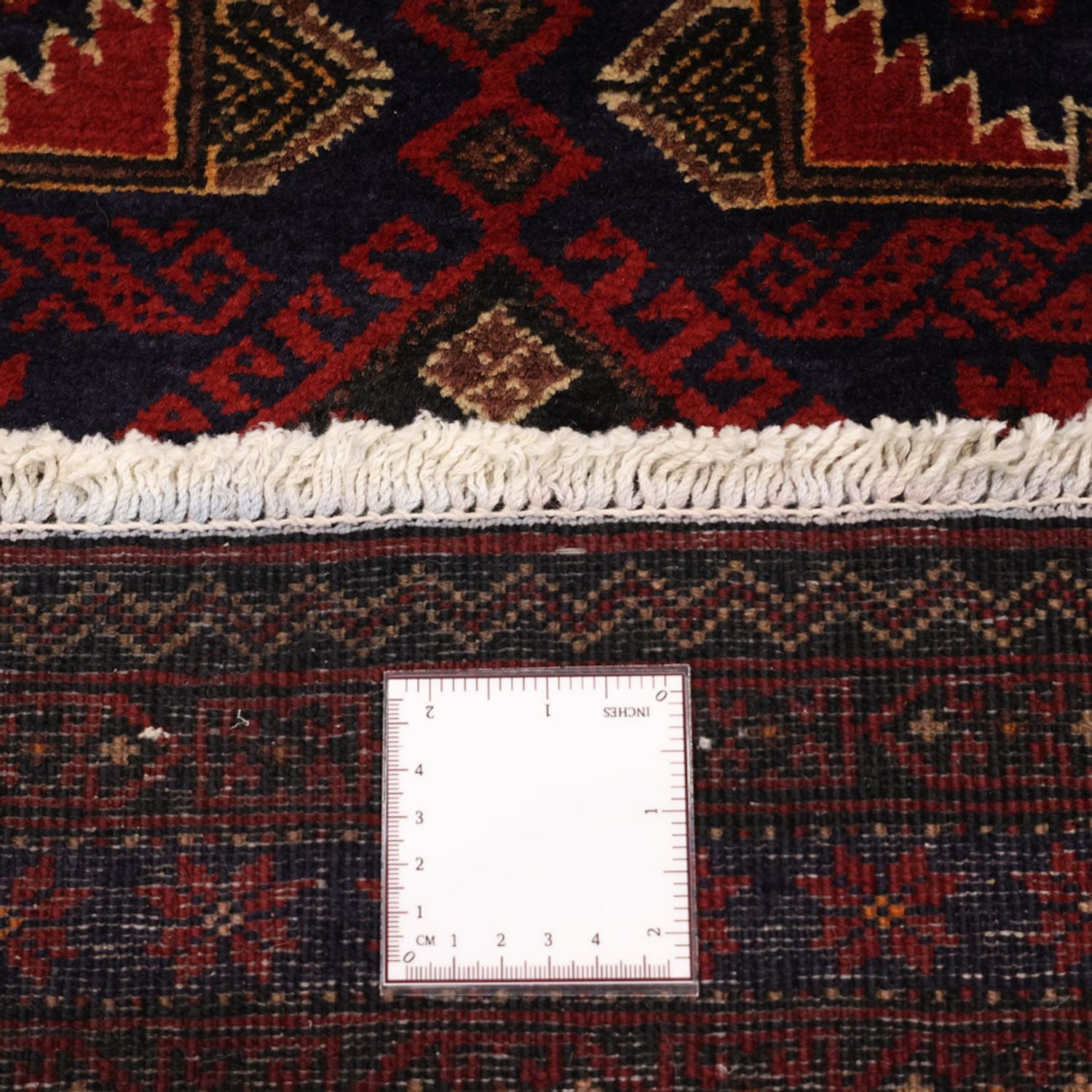 Løber Baluch-tæppe - 194 x 101 cm - mørkerød