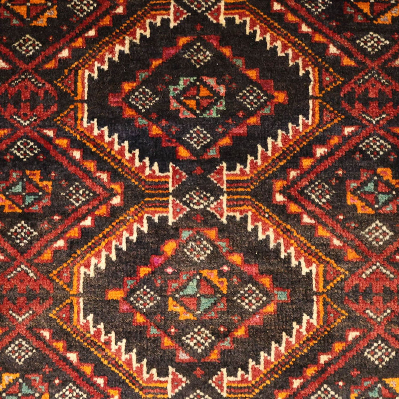 Løber Baluch-tæppe - 195 x 98 cm - mørkerød