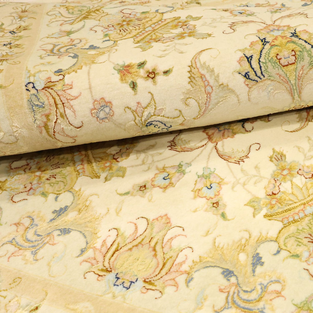 Persisk tæppe - Tabriz - Premium - Halskæde af silke - 160 x 97 cm - sand