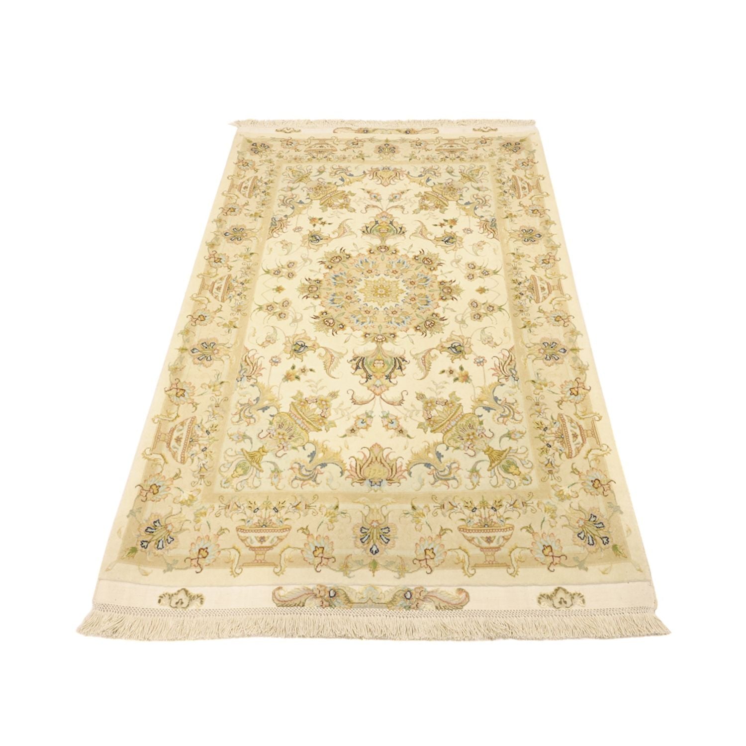 Persisk tæppe - Tabriz - Premium - Halskæde af silke - 160 x 97 cm - sand