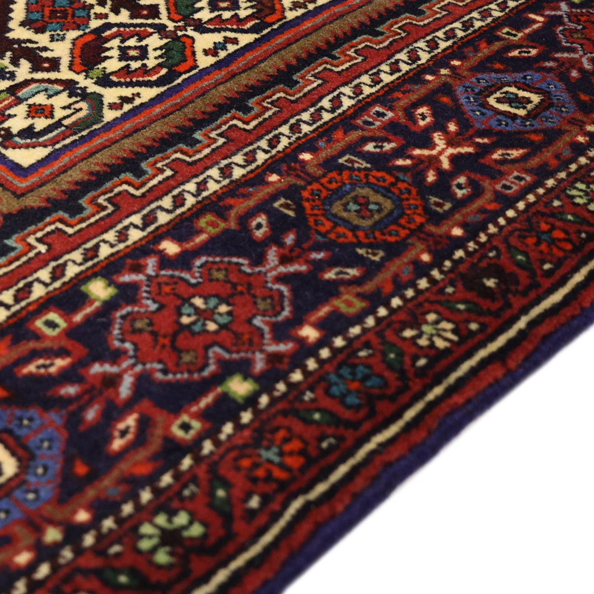 Persisk tæppe - Nomadisk - 152 x 102 cm - mørkerød