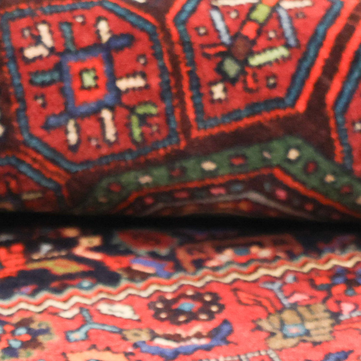 Persisk tæppe - Nomadisk - 152 x 102 cm - mørkerød