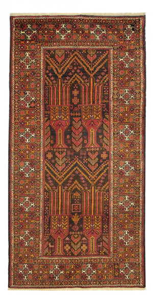 Løber Baluch-tæppe - 211 x 102 cm - flerfarvet