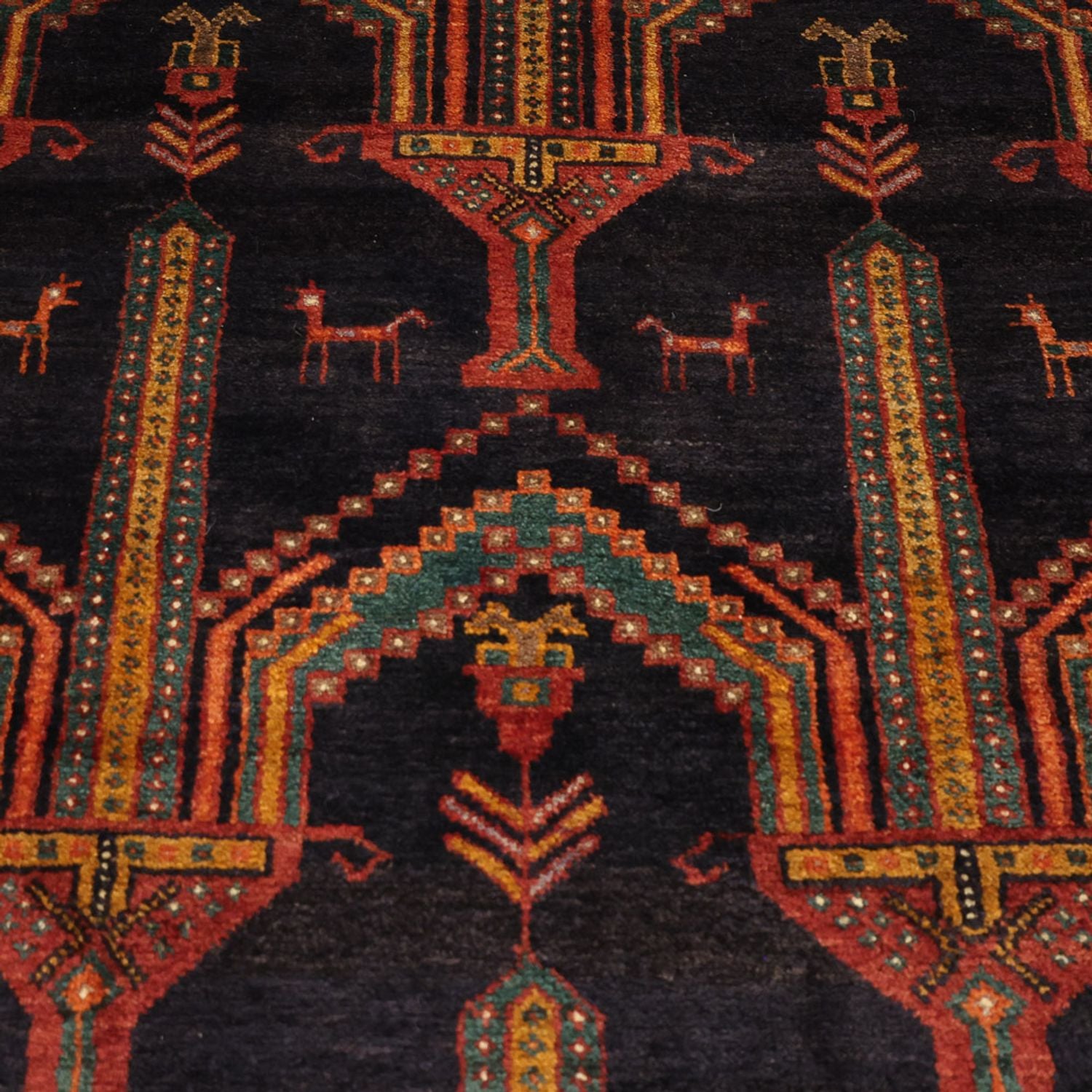 Løber Baluch-tæppe - 274 x 125 cm - mørkeblå