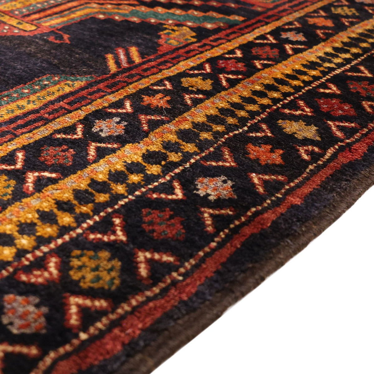 Løber Baluch-tæppe - 274 x 125 cm - mørkeblå