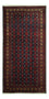 Løber Baluch-tæppe - 207 x 106 cm - mørkerød