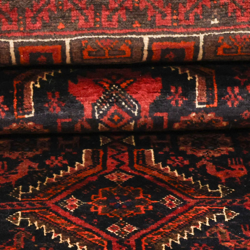 Løber Baluch-tæppe - 190 x 99 cm - mørkerød